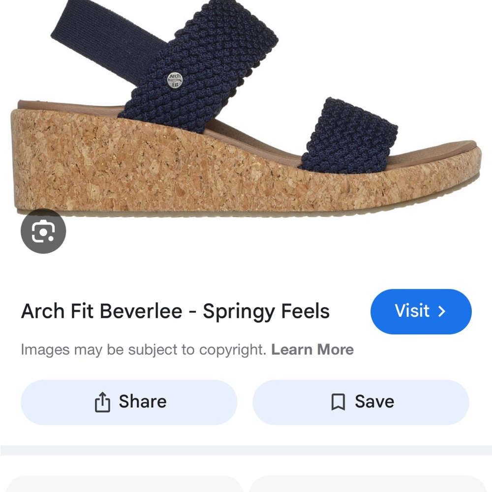NWT Skechers Black Woven Springy Feels Strap Sandals - Picture 6 of 6